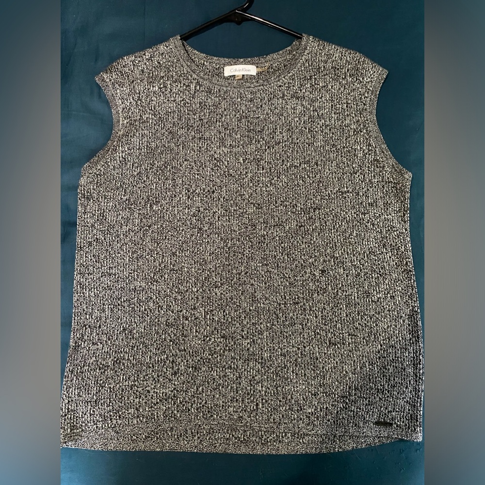 Calvin Klein Grey Sleeveless Sweater Shirt XL